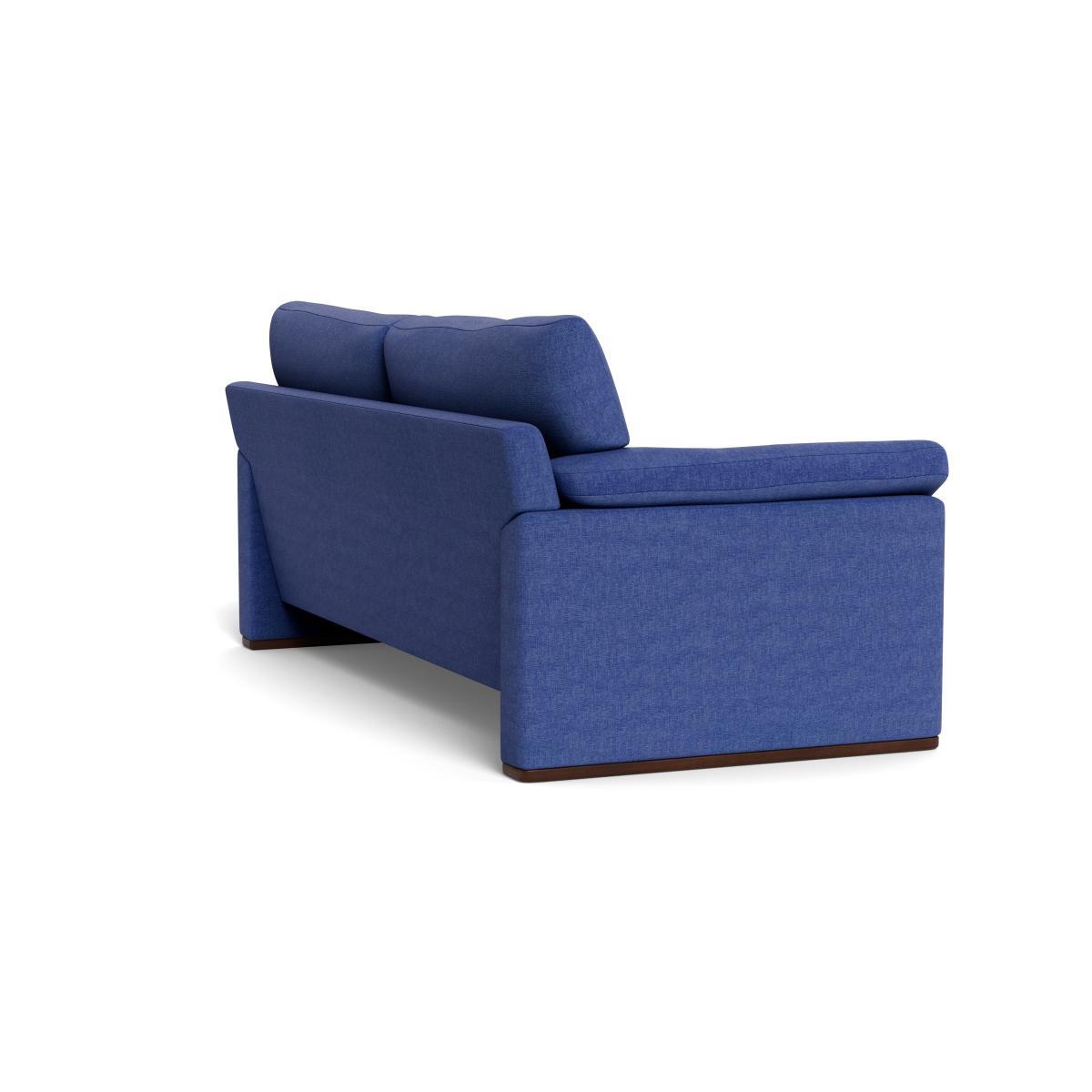 Heal's Paris II 3 Seater Sofa Brushed Cotton Cobalt Walnut Feet - Heal's UK Furniture – image 4
