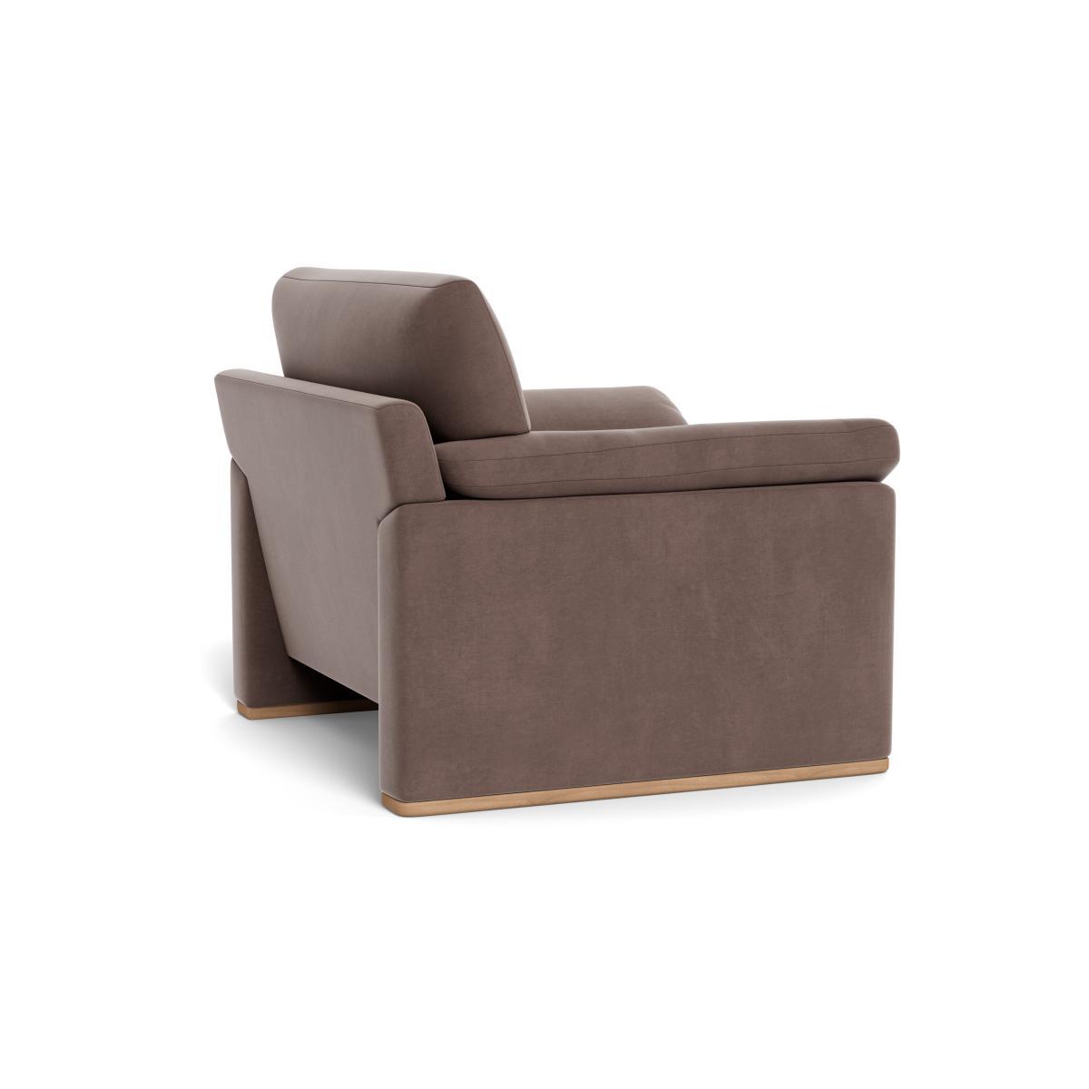 Heal's Paris II Armchair Smart Velvet Mouse Walnut Feet - Heal's UK Furniture – image 4