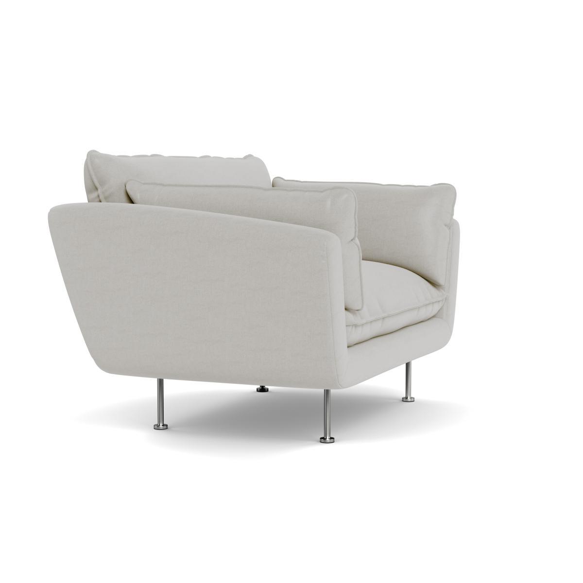 Heal's Allora Loveseat Capelo LinenCotton Sea Salt Stainless Steel Feet - Heal's UK Furniture – image 2