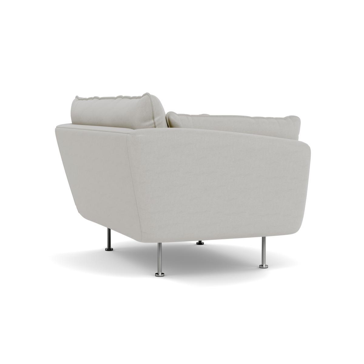 Heal's Allora Loveseat Capelo LinenCotton Sea Salt Stainless Steel Feet - Heal's UK Furniture – image 4