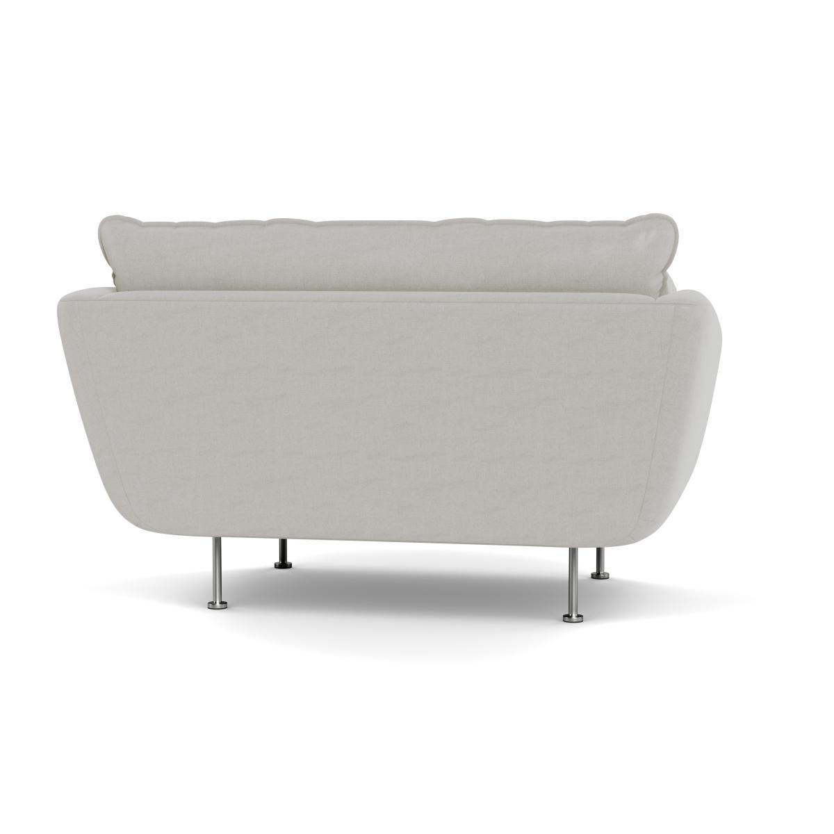 Heal's Allora Loveseat Capelo LinenCotton Sea Salt Stainless Steel Feet - Heal's UK Furniture – image 5