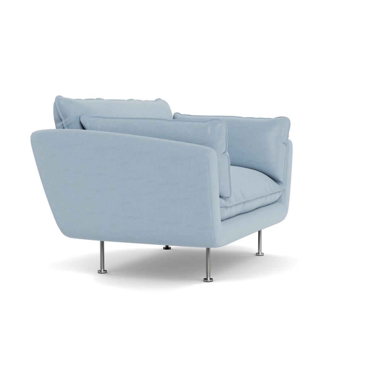 Heal's Allora Loveseat Capelo LinenCotton Sea Shanty Brass Feet - Heal's UK Furniture – image 2
