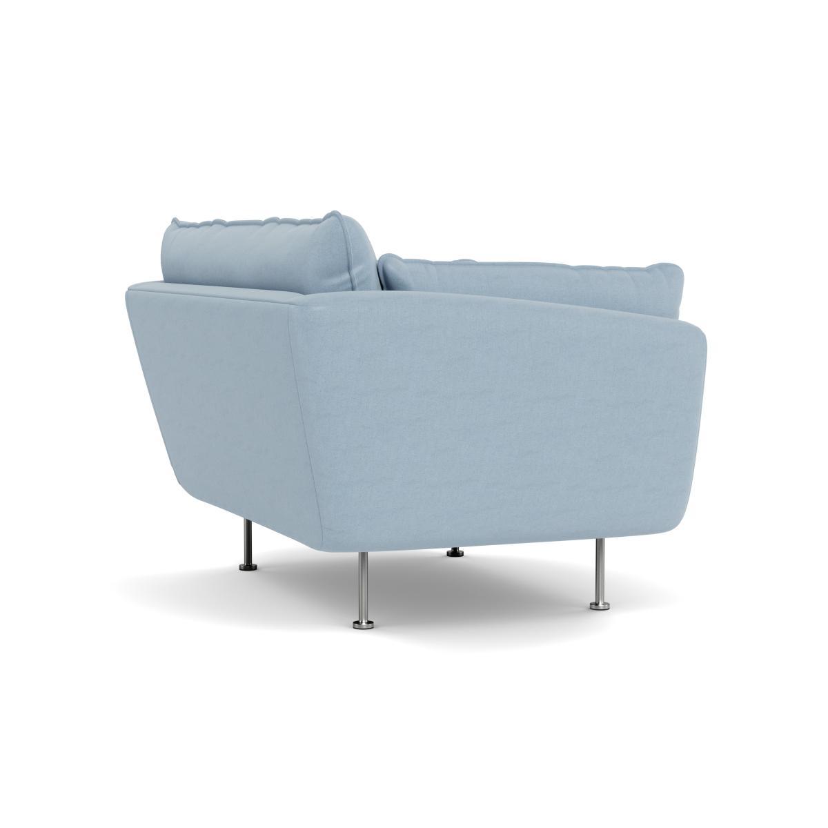 Heal's Allora Loveseat Capelo LinenCotton Sea Shanty Brass Feet - Heal's UK Furniture – image 4