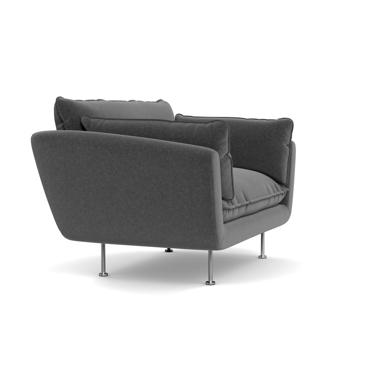 Heal's Allora Loveseat Melton Wool Granite Black Feet - Heal's UK Furniture – image 2