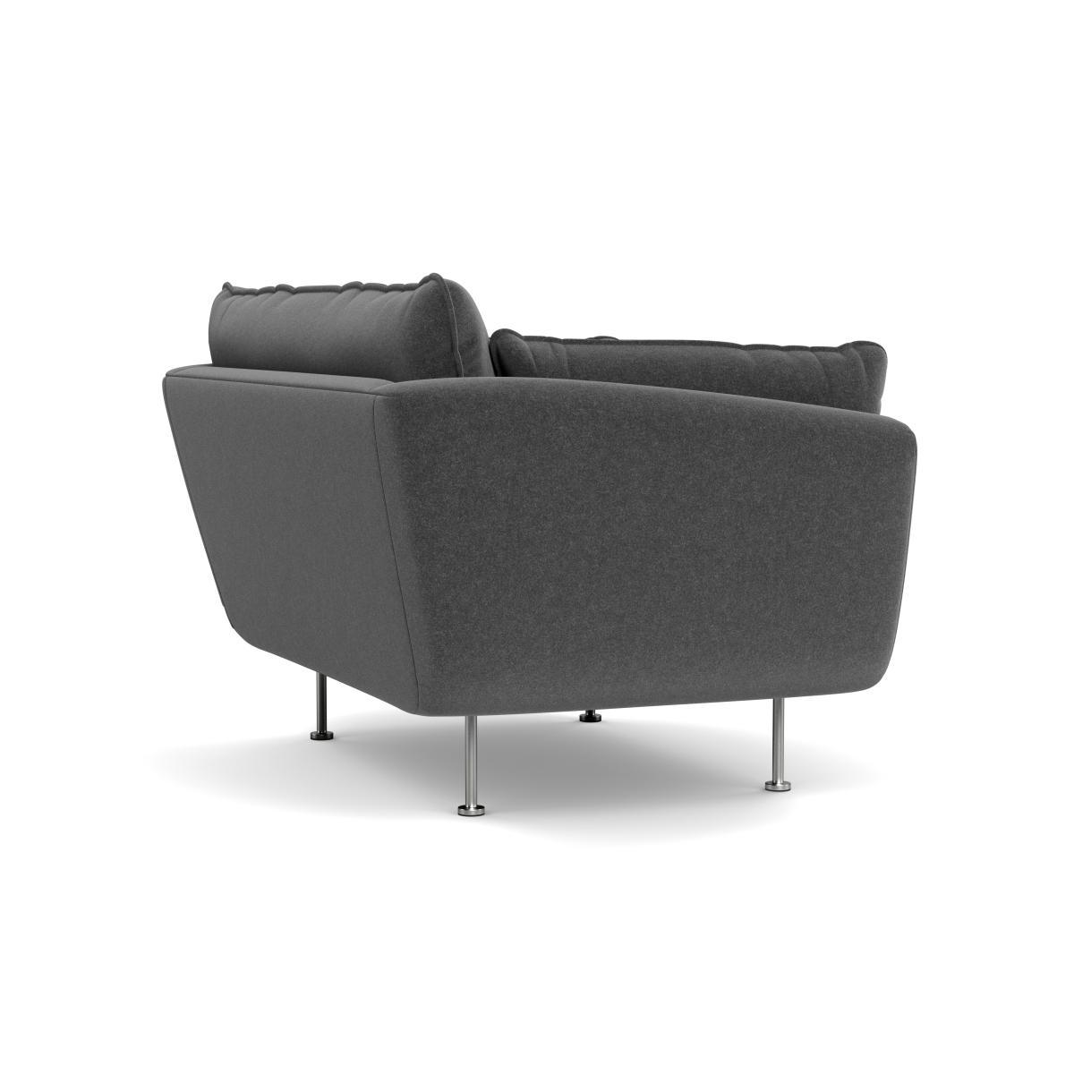 Heal's Allora Loveseat Melton Wool Granite Black Feet - Heal's UK Furniture – image 4