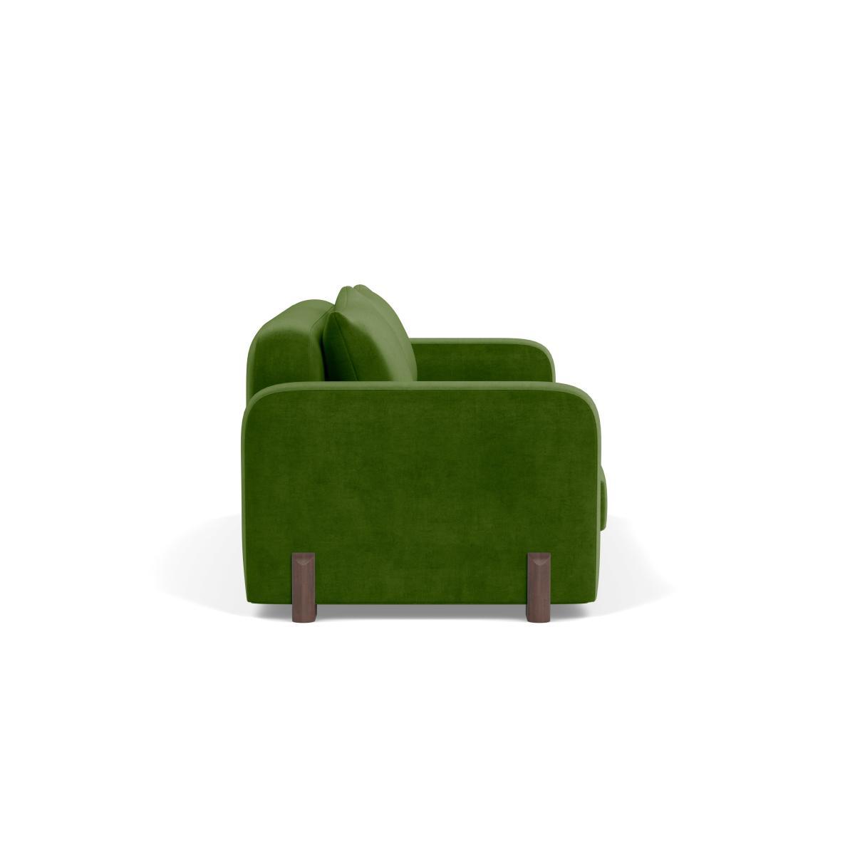 Heal's Nuvola 4 Seater Sofa Smart Luxe Velvet Grass Natural Oak Feet - Heal's UK Furniture – image 3