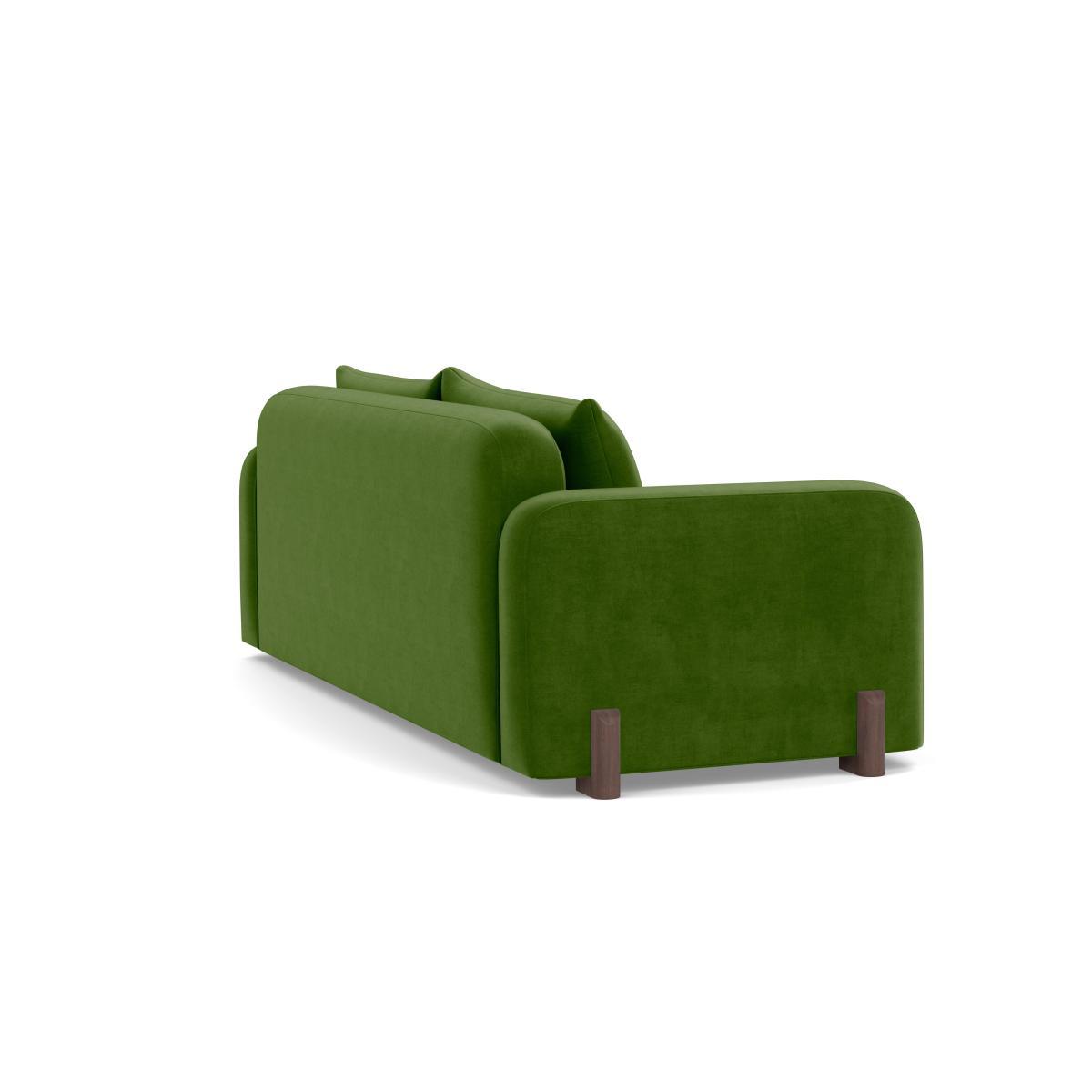 Heal's Nuvola 4 Seater Sofa Smart Luxe Velvet Grass Natural Oak Feet - Heal's UK Furniture – image 4
