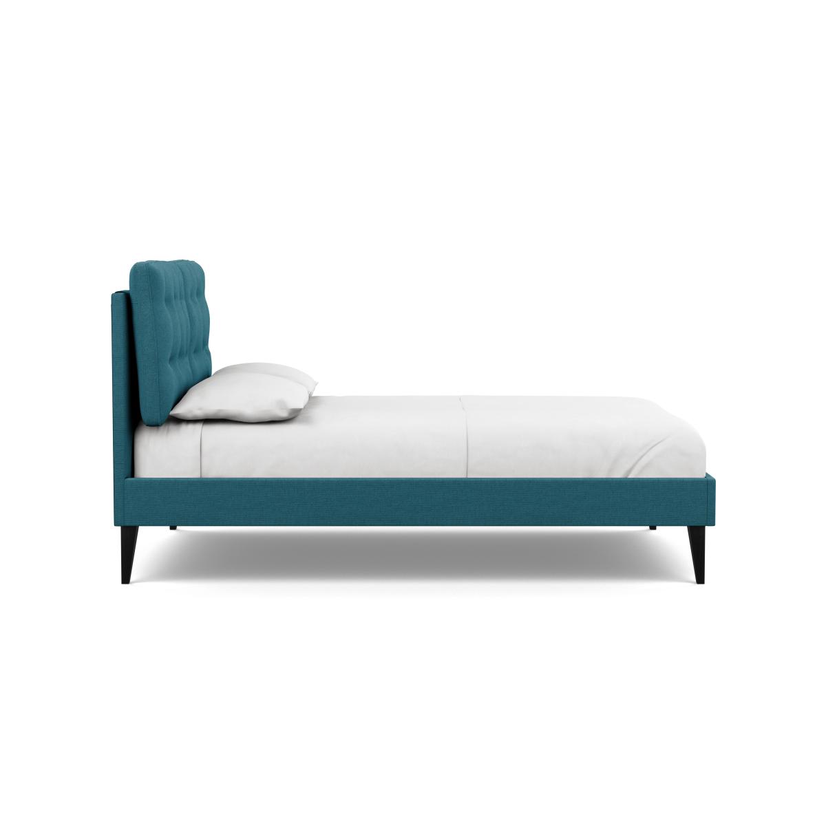 Heal's Mistral Double Bed Brushed Cotton Cadet Black Feet - Heal's UK Bedroom Furniture – image 4
