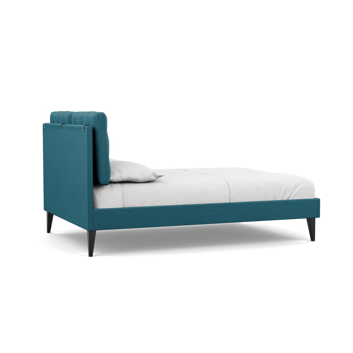 Heal's Mistral Double Bed Brushed Cotton Cadet Black Feet - Heal's UK Bedroom Furniture – image 5