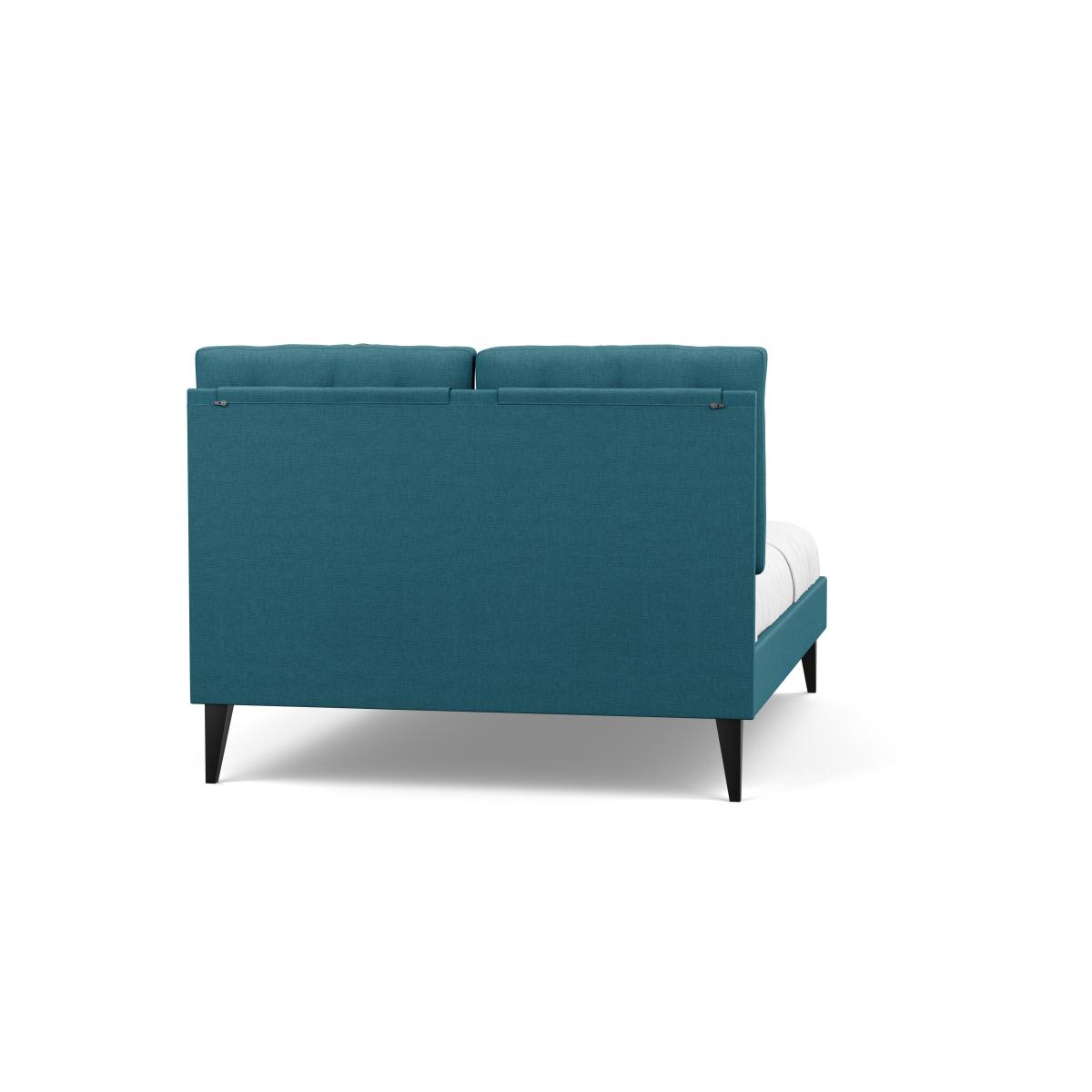 Heal's Mistral Double Bed Brushed Cotton Cadet Black Feet - Heal's UK Bedroom Furniture – image 6