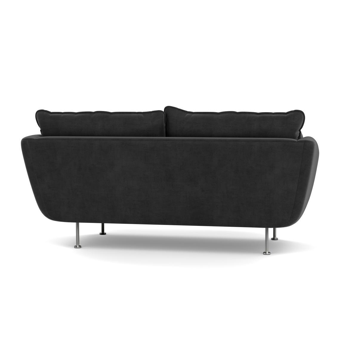 Heal's Allora 2 Seater Sofa Smart Luxe Velvet Nickel Black Feet - Heal's UK Furniture – image 5