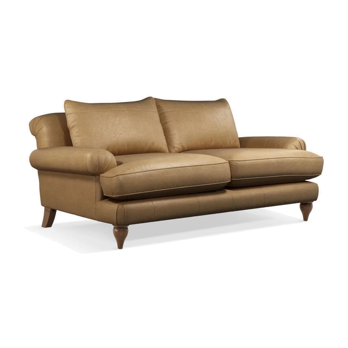 Croft Collection Findon Large 3 Seater Leather Sofa, Dark Leg – image 1