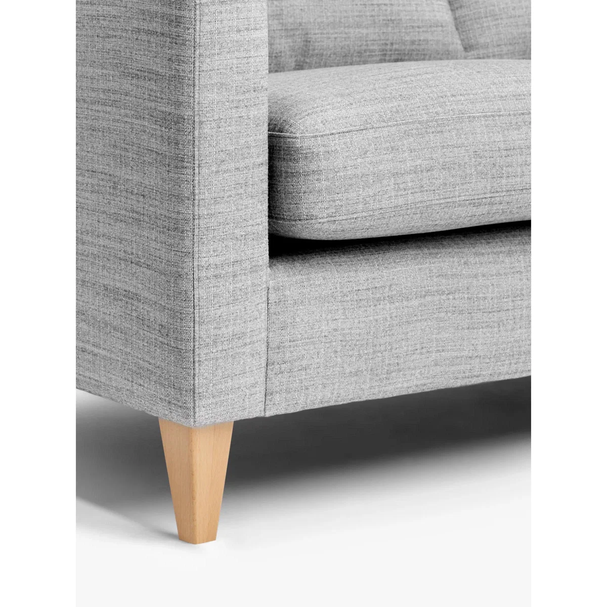 John Lewis & Partners Bailey High Back Medium 2 Seater Sofa, Dark Leg, Hatton Steel – image 5