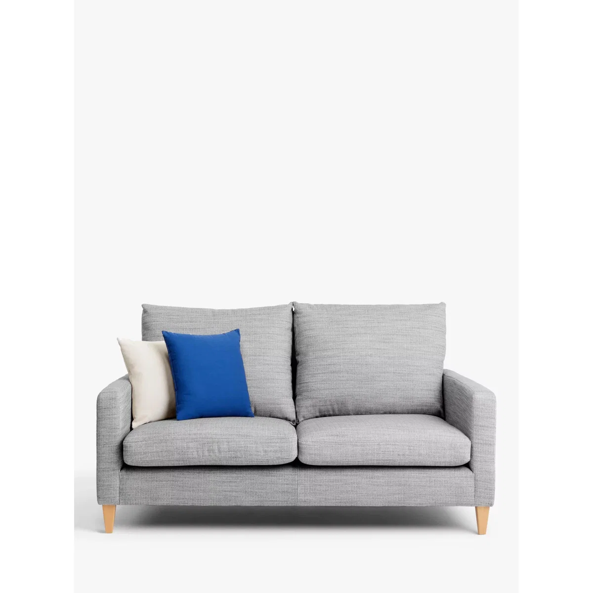 John Lewis & Partners Bailey High Back Medium 2 Seater Sofa, Dark Leg, Hatton Steel – image 6
