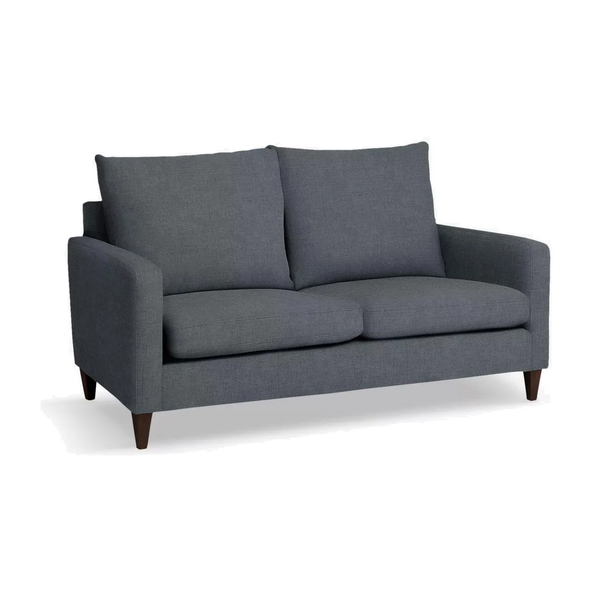 John Lewis & Partners Bailey High Back Medium 2 Seater Sofa, Dark Leg, Hatton Steel – image 1