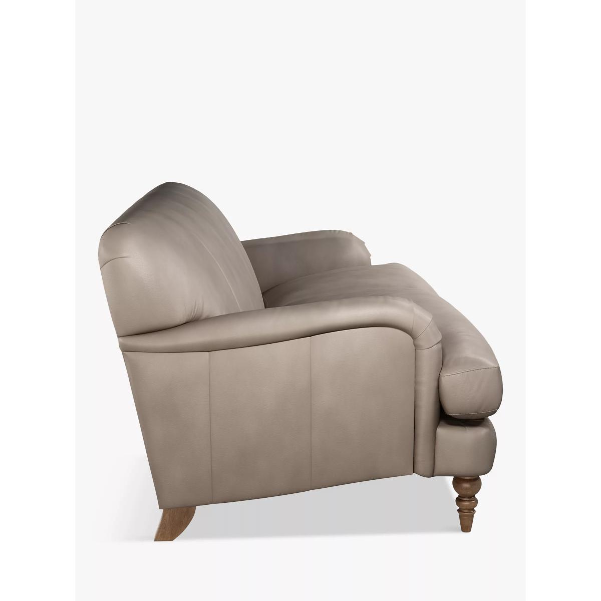 John Lewis & Partners Harrogate High Back Large 3 Seater Leather Sofa, Dark Leg – image 2