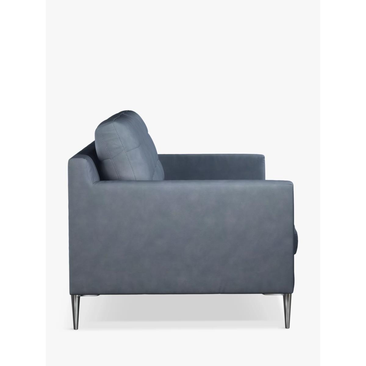 John Lewis & Partners Draper Large 3 Seater Leather Sofa, Metal Leg – image 2