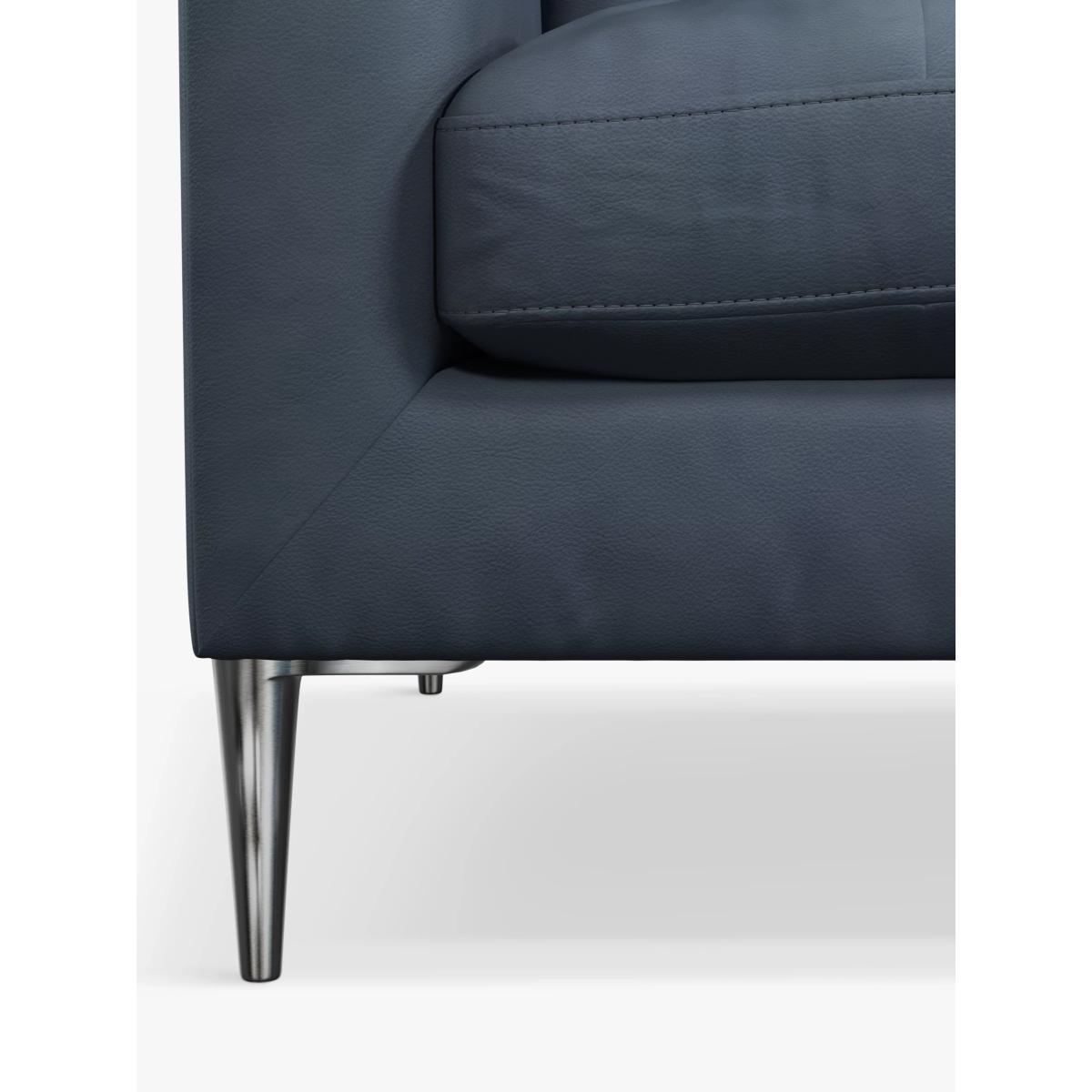 John Lewis & Partners Draper Large 3 Seater Leather Sofa, Metal Leg – image 5