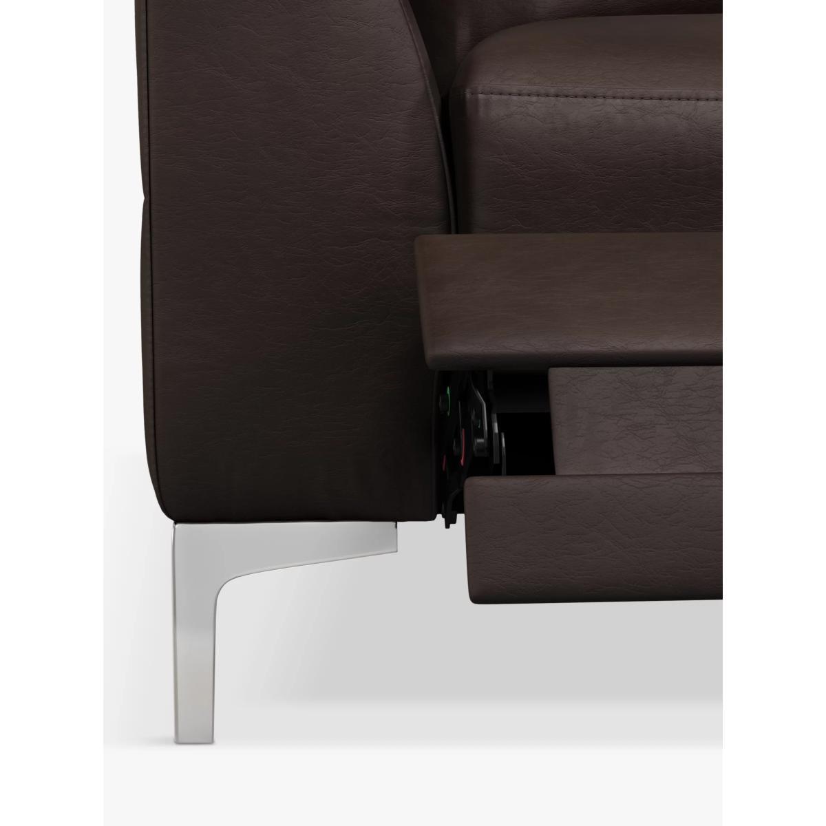 John Lewis & Partners Belgrave Motion Large 3 Seater Leather Sofa with Footrest Mechanism, Metal Leg – image 4