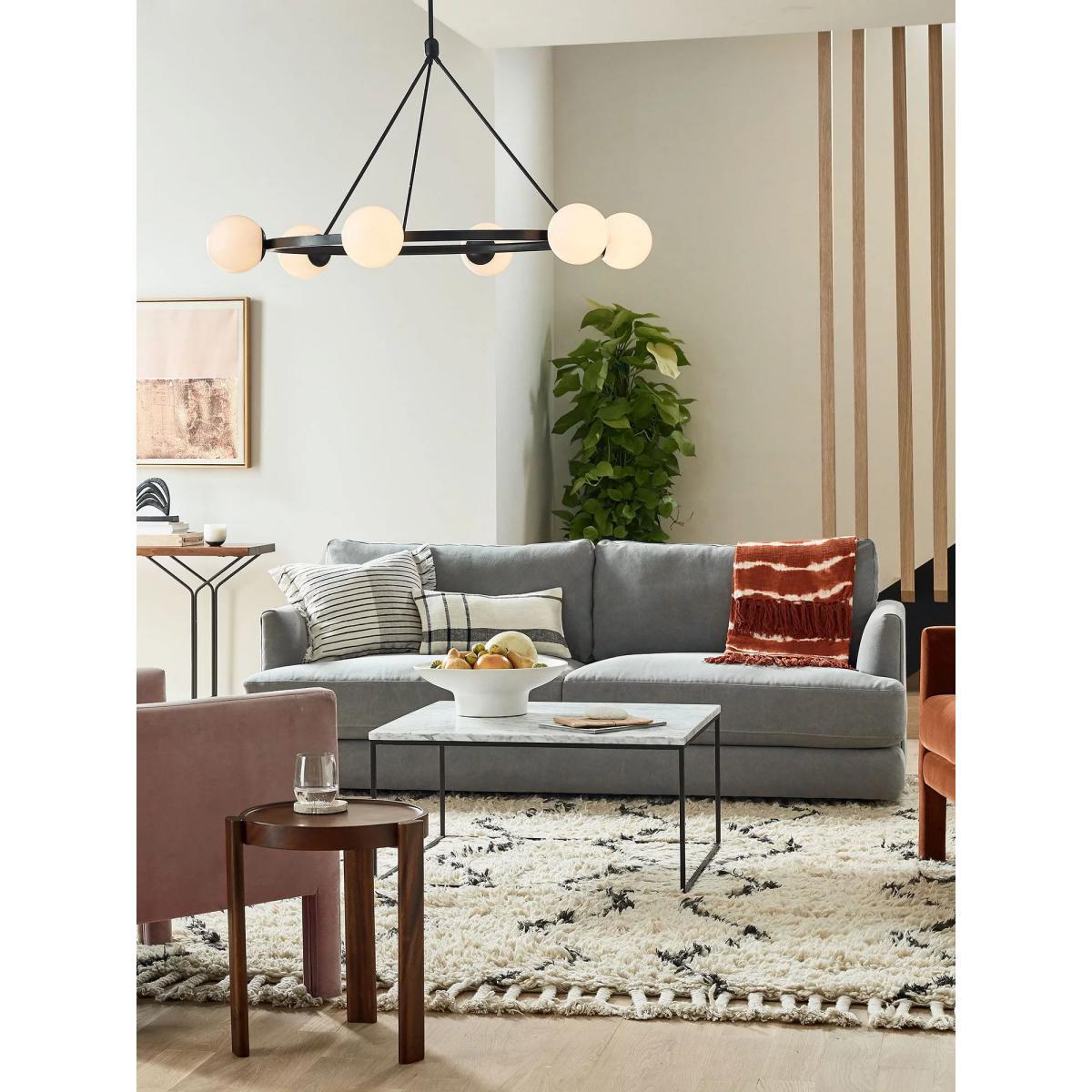 west elm Haven Large 3 Seater Sofa, Washed Canvas Feather Grey – image 6