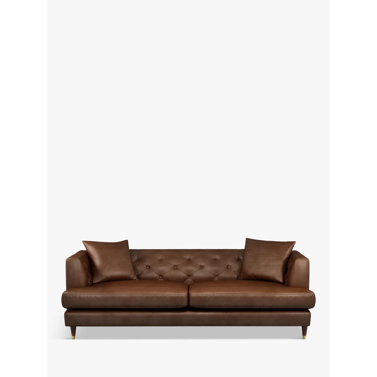 John Lewis & Partners Chester Grand 4 Seater Leather Sofa, Dark Leg – image 4
