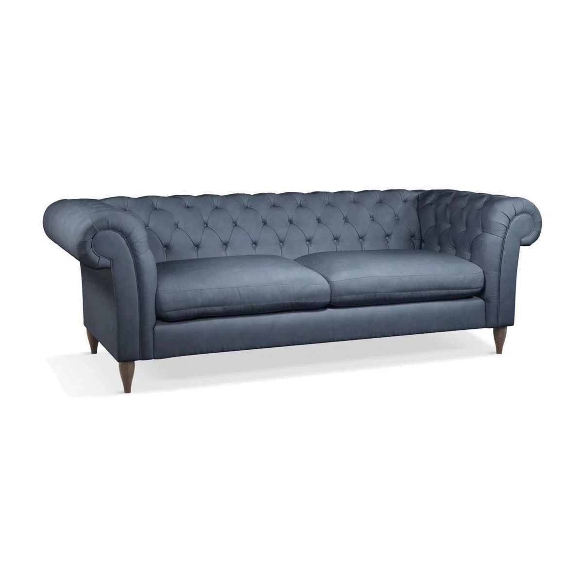 John Lewis & Partners Cromwell Chesterfield Grand 4 Seater Leather Sofa, Dark Leg – image 1