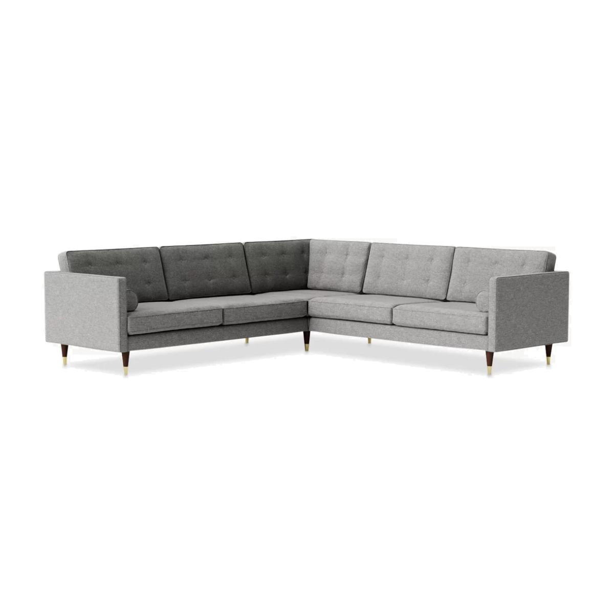 Swoon Porto Grand 5 Seater Corner Sofa, Dark Leg