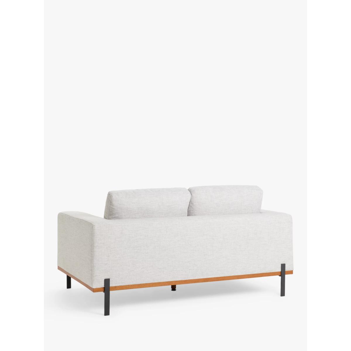 John Lewis City Medium 2 Seater Sofa, Black Leg, Donna Grey Weave – image 2