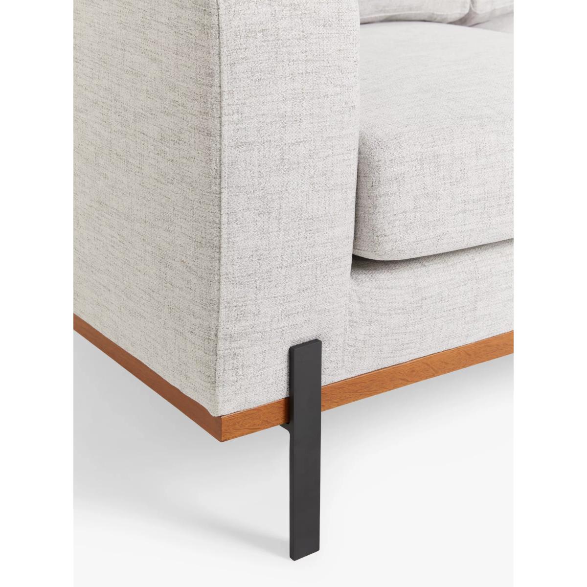John Lewis City Medium 2 Seater Sofa, Black Leg, Donna Grey Weave – image 4