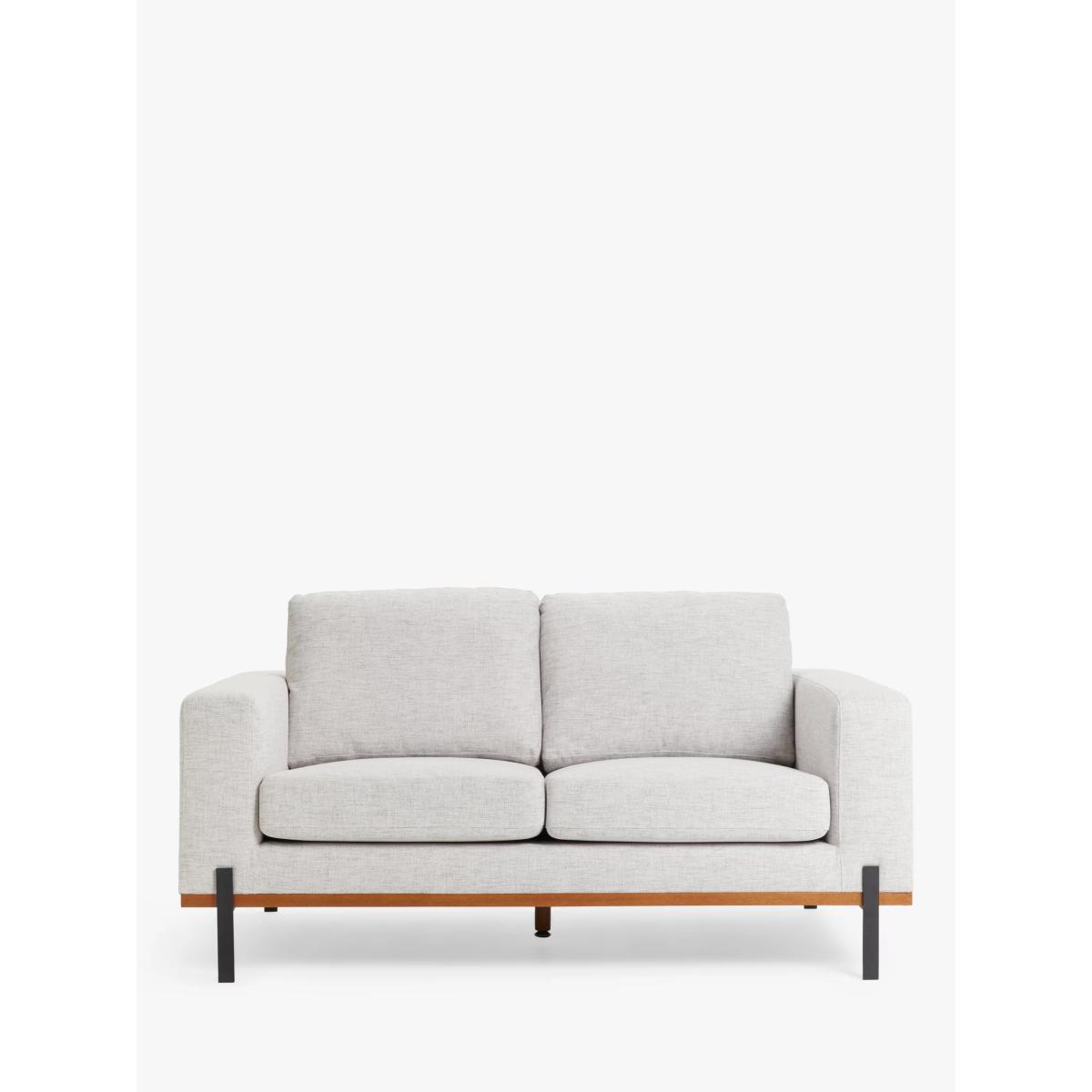 John Lewis City Medium 2 Seater Sofa, Black Leg, Donna Grey Weave – image 5