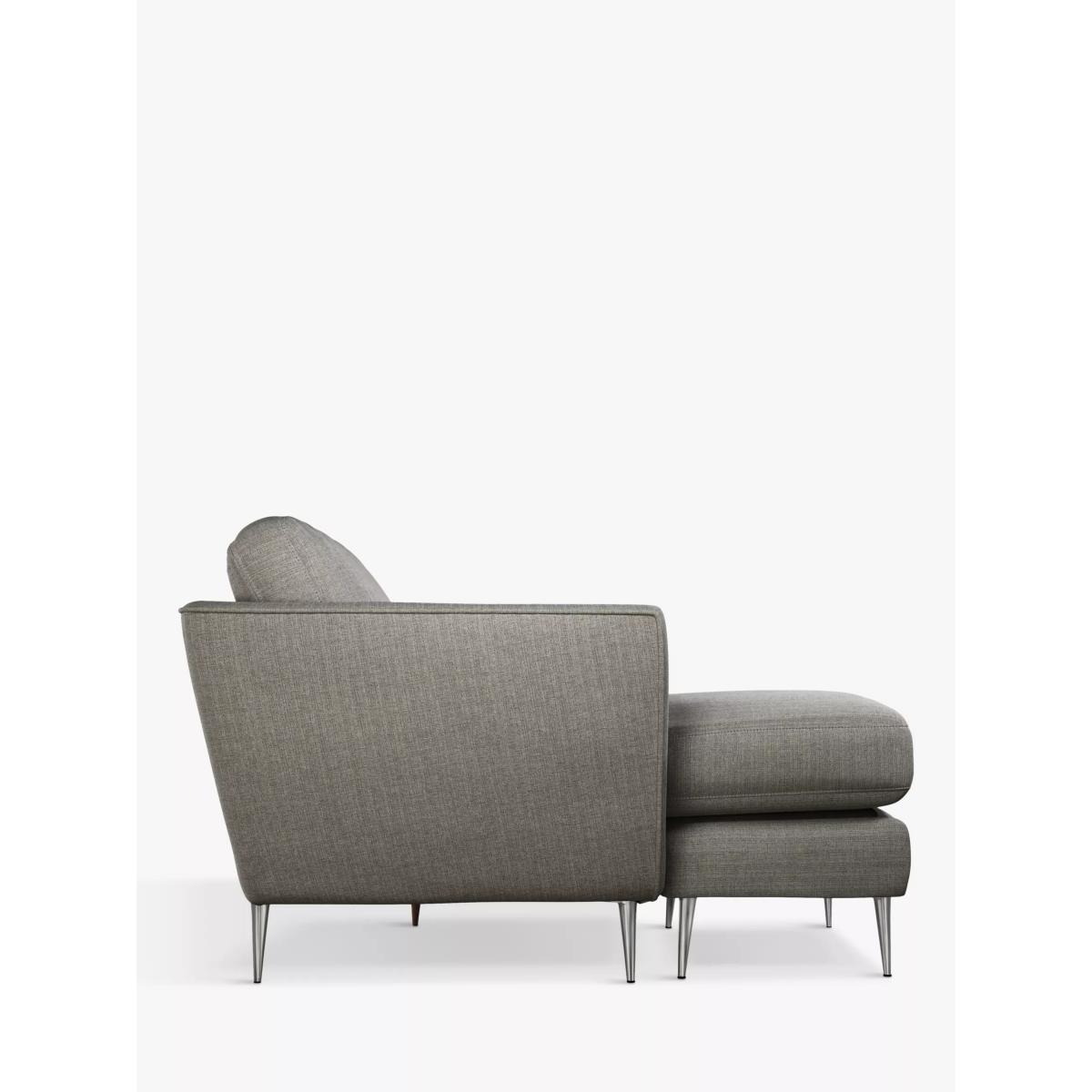 John Lewis & Partners Rise Large 3 Seater Chaise End Sofa, Metal Leg, Riley Storm – image 2