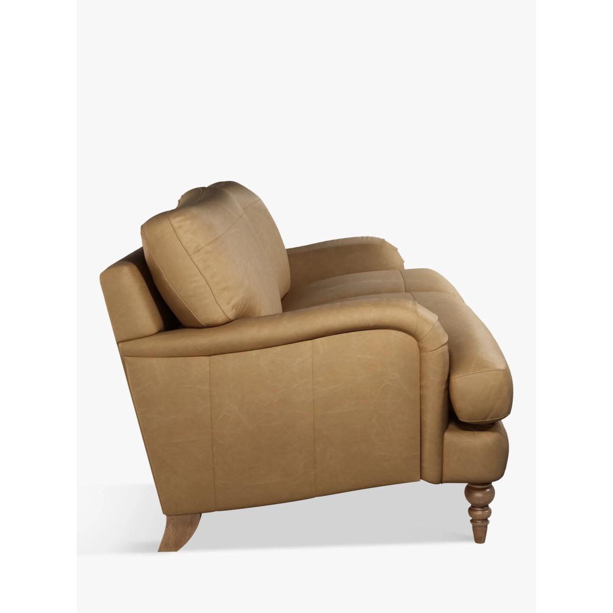 John Lewis & Partners Otley Large 3 Seater Leather Sofa, Dark Leg – image 2