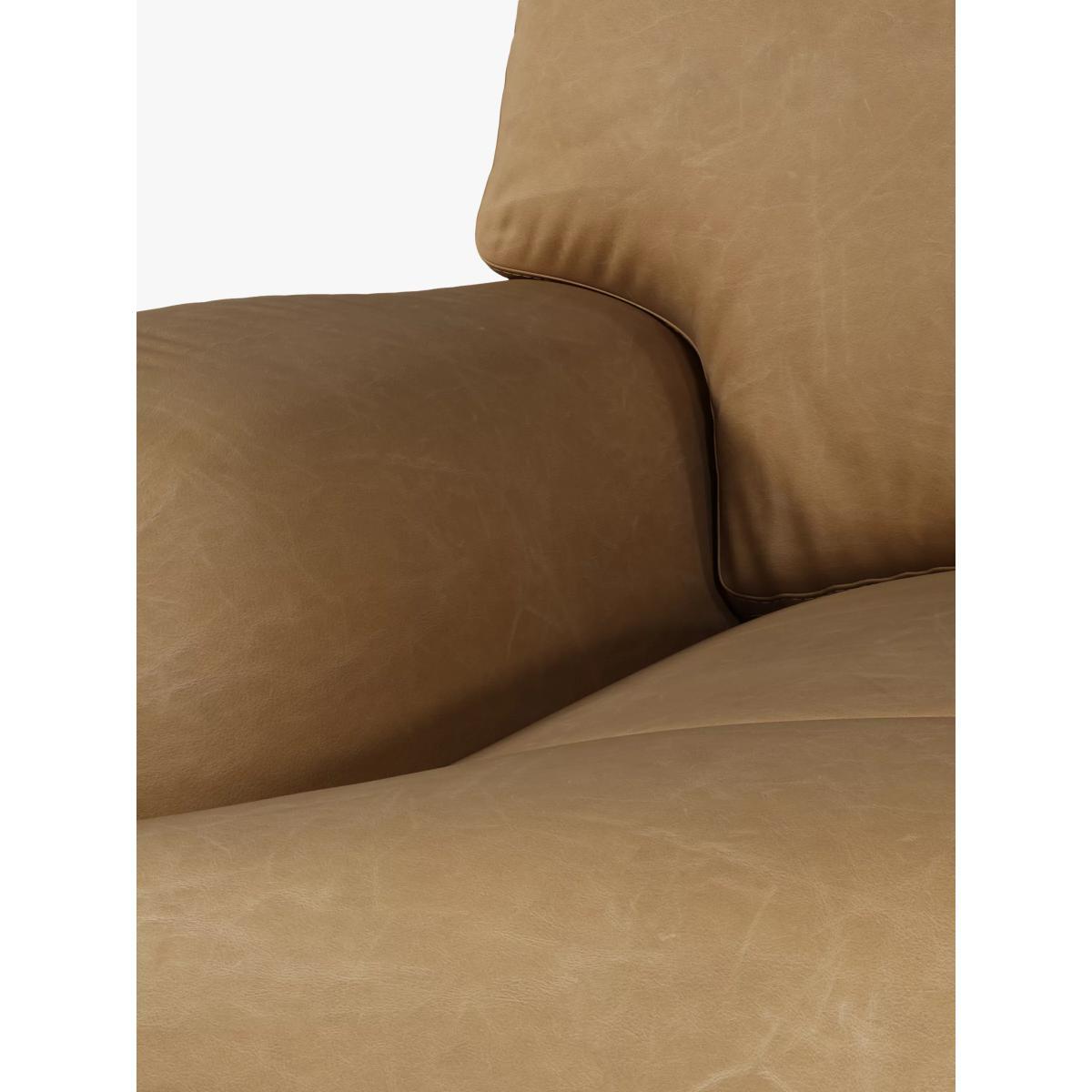John Lewis & Partners Otley Large 3 Seater Leather Sofa, Dark Leg – image 6