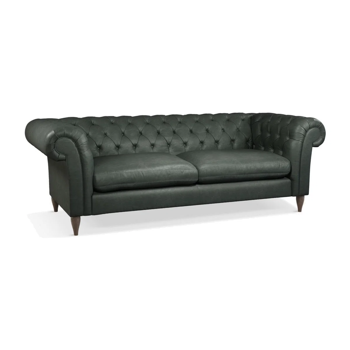 John Lewis & Partners Cromwell Chesterfield Grand 4 Seater Leather Sofa, Dark Leg – image 1