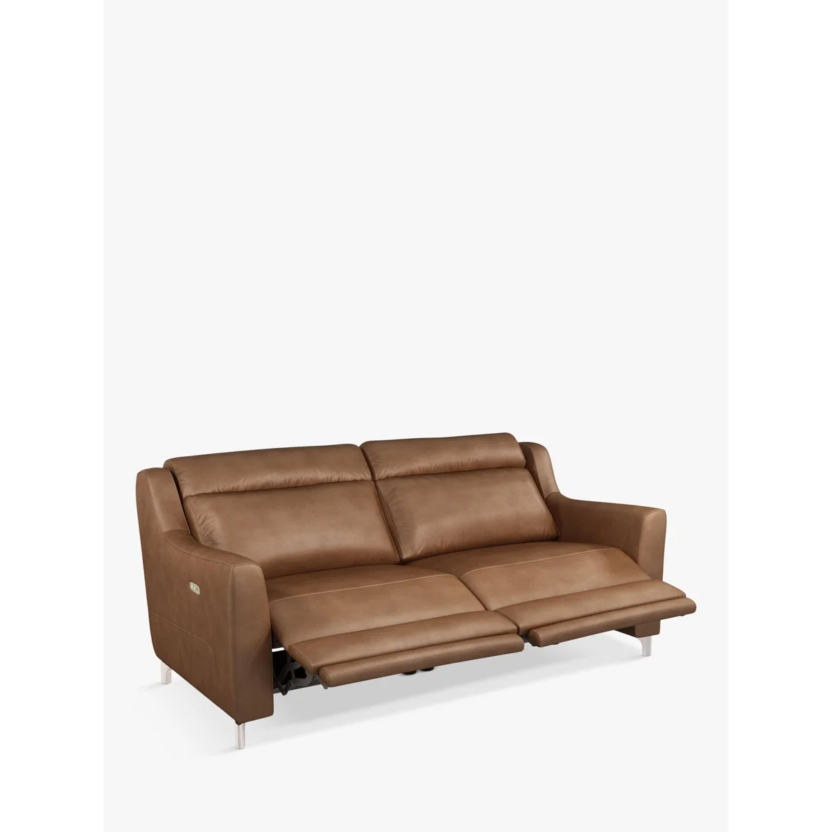 John Lewis & Partners Elevate Large 2 Seater Power Recliner Leather Sofa, Metal Leg – image 3