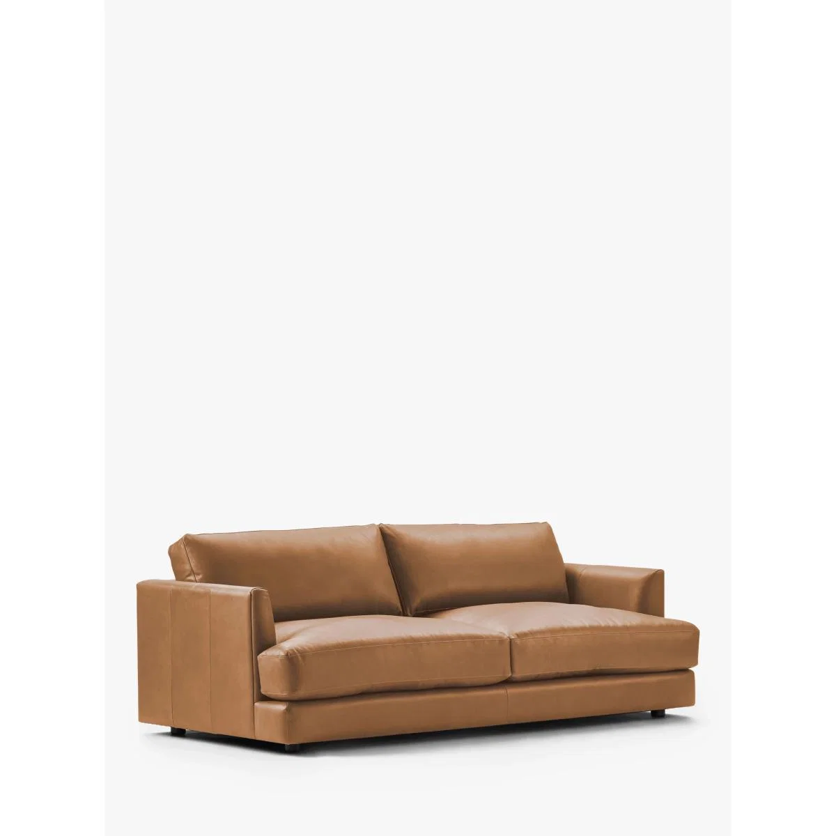 west elm Haven Large 3 Seater Leather Sofa, Ludlow Pecan – image 2