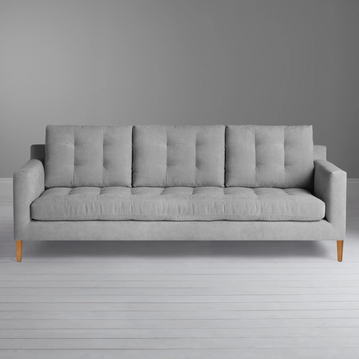 John Lewis & Partners Draper Large 3 Seater Sofa, Light Leg, Saga Grey – image 7