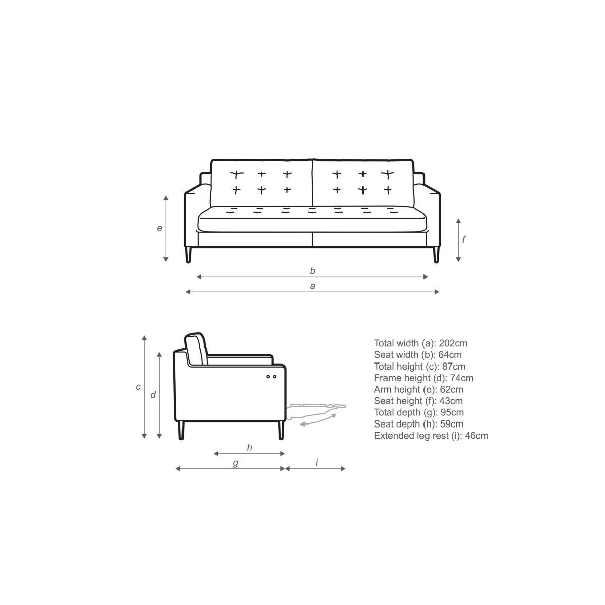 John Lewis & Partners Draper Motion Large 3 Seater Sofa with Footrest Mechanism – image 6