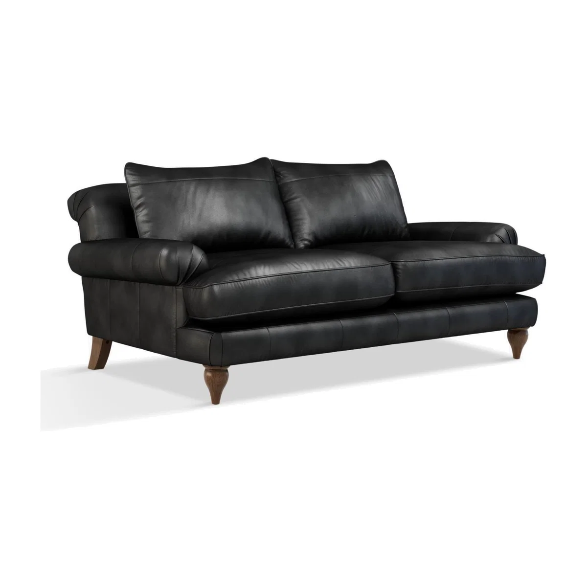 Croft Collection Findon Large 3 Seater Leather Sofa, Dark Leg – image 1
