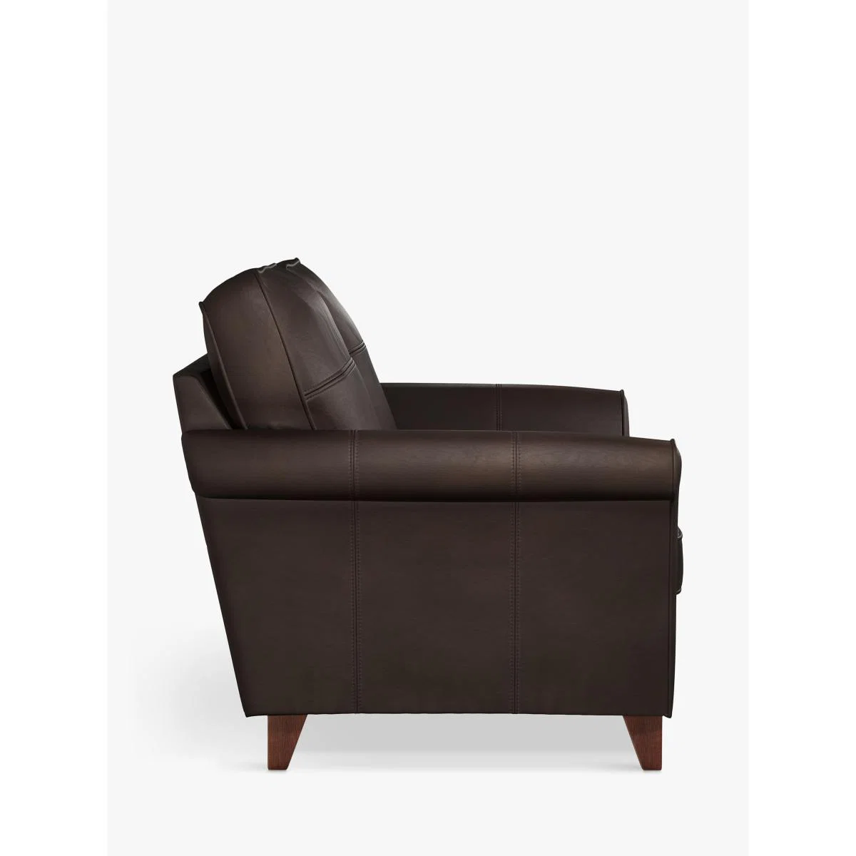 John Lewis & Partners Charlotte High Back Large 3 Seater Leather Sofa, Dark Leg – image 2