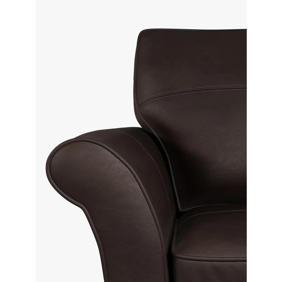 John Lewis & Partners Charlotte High Back Large 3 Seater Leather Sofa, Dark Leg – image 5