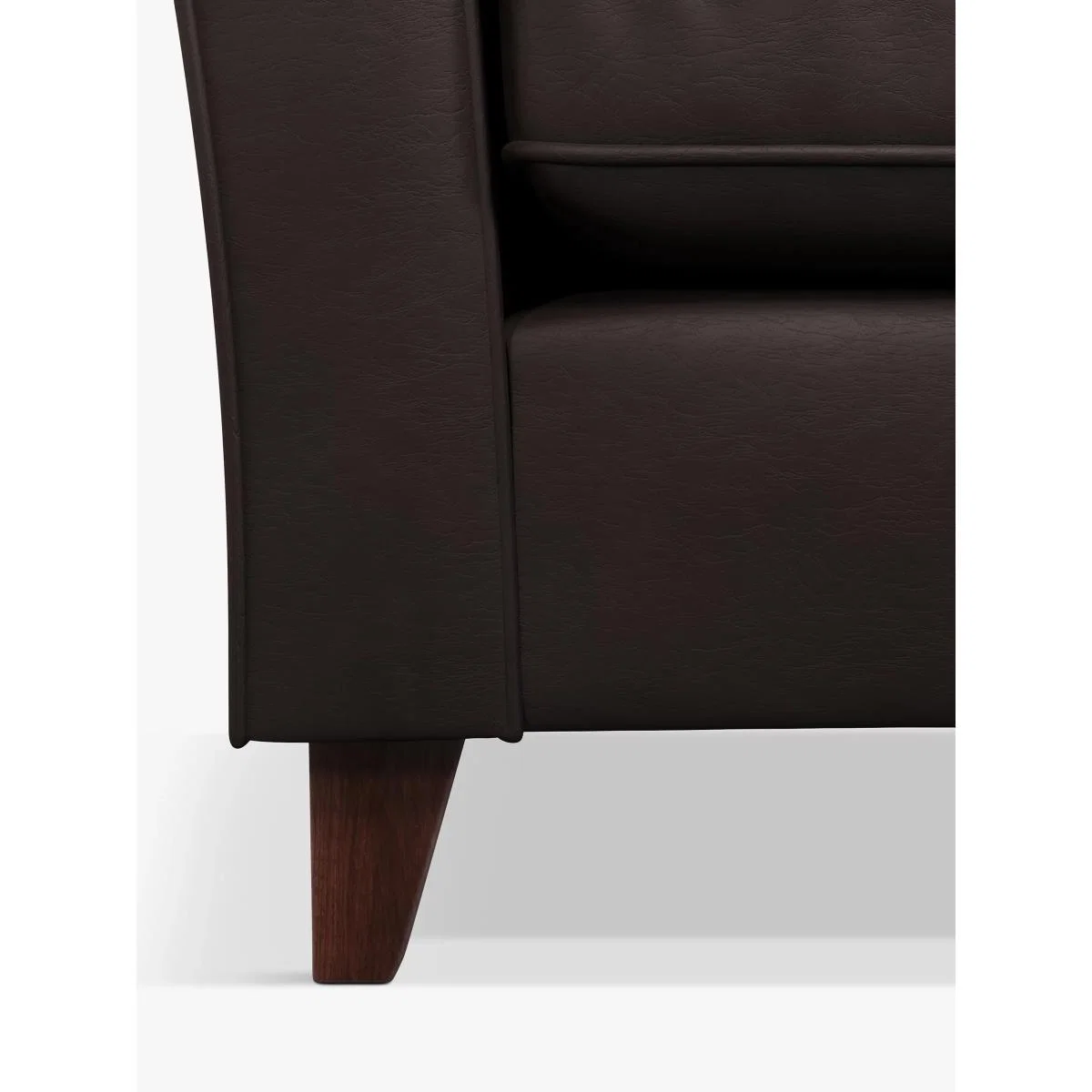 John Lewis & Partners Charlotte High Back Large 3 Seater Leather Sofa, Dark Leg – image 6