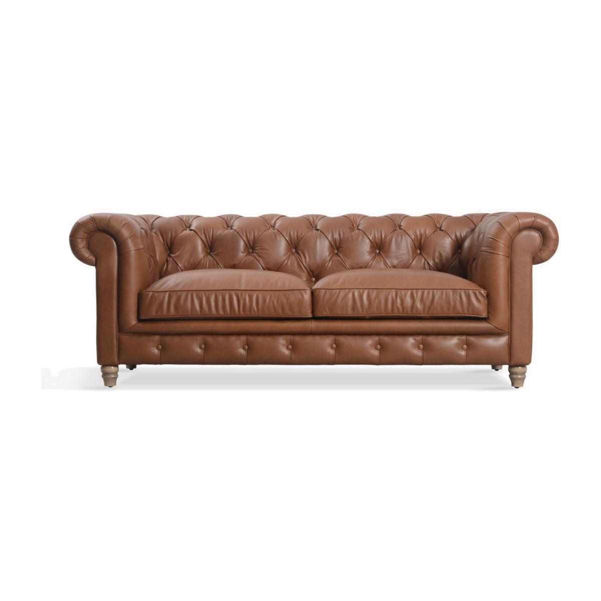 Halo Earle Chesterfield Large 3 Seater Leather Sofa – image 1
