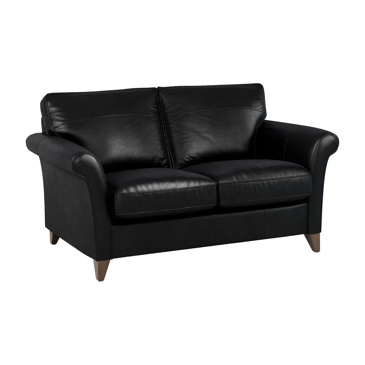 John Lewis & Partners Charlotte Small 2 Seater Leather Sofa, Dark Leg – image 1