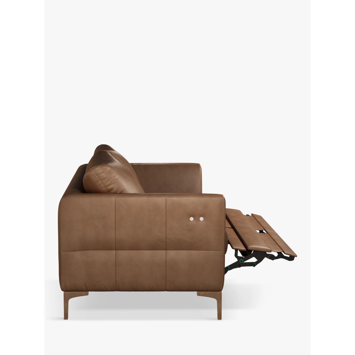 John Lewis & Partners Belgrave Motion Medium 2 Seater Leather Sofa with Footrest Mechanism, Dark Leg – image 2