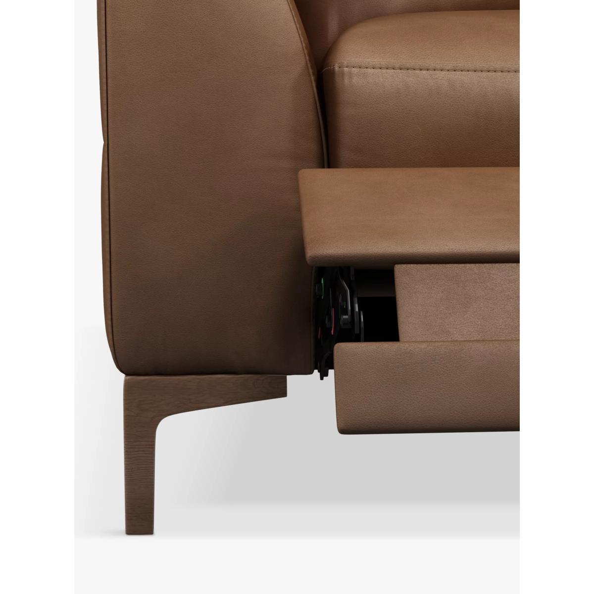 John Lewis & Partners Belgrave Motion Medium 2 Seater Leather Sofa with Footrest Mechanism, Dark Leg – image 5