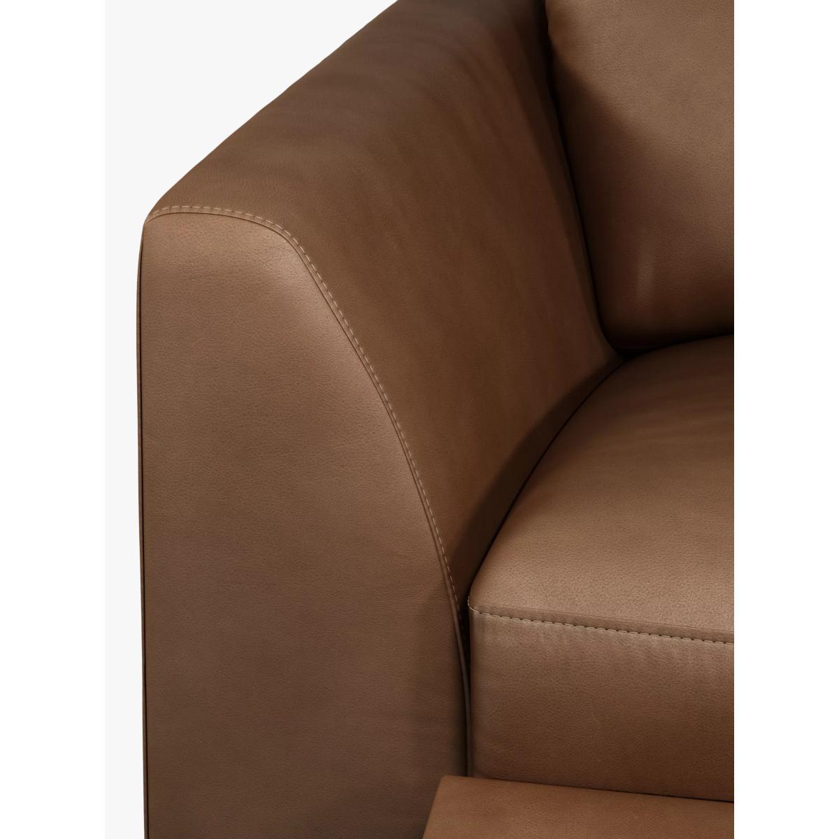 John Lewis & Partners Belgrave Motion Medium 2 Seater Leather Sofa with Footrest Mechanism, Dark Leg – image 6