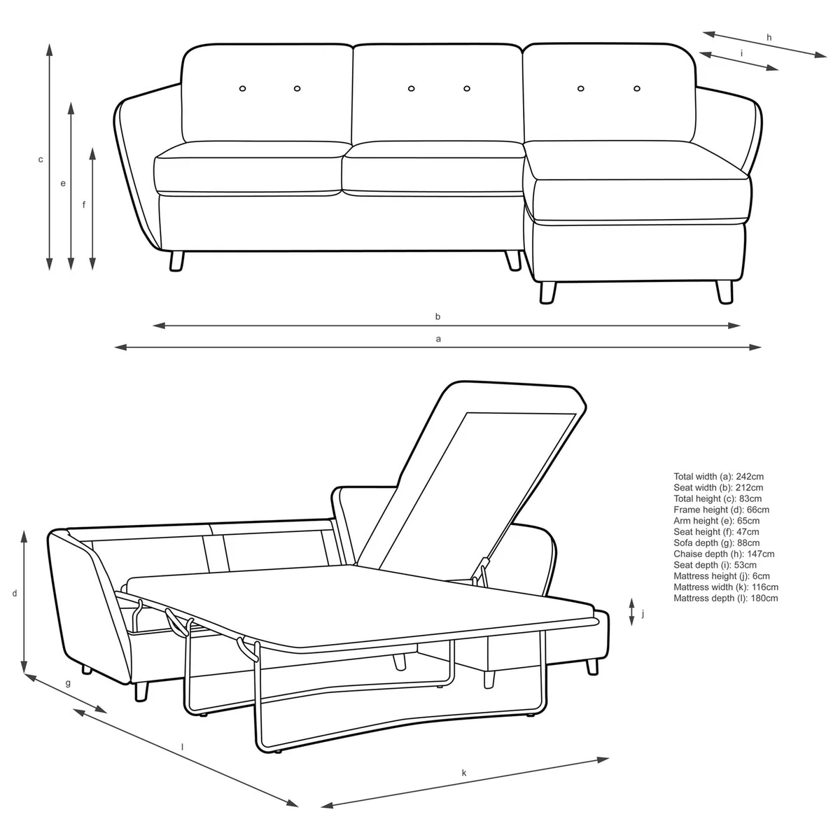 John Lewis & Partners Arlo 5+ Seater RHF Chaise with Storage Sofa Bed – image 9