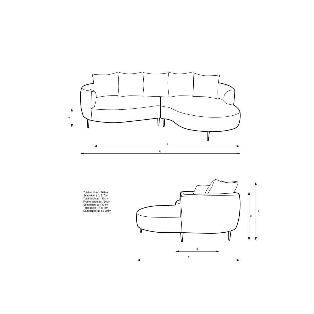 John Lewis Lozenge Grand 5 Seater RHF Chaise End Sofa, Metal Leg – image 7