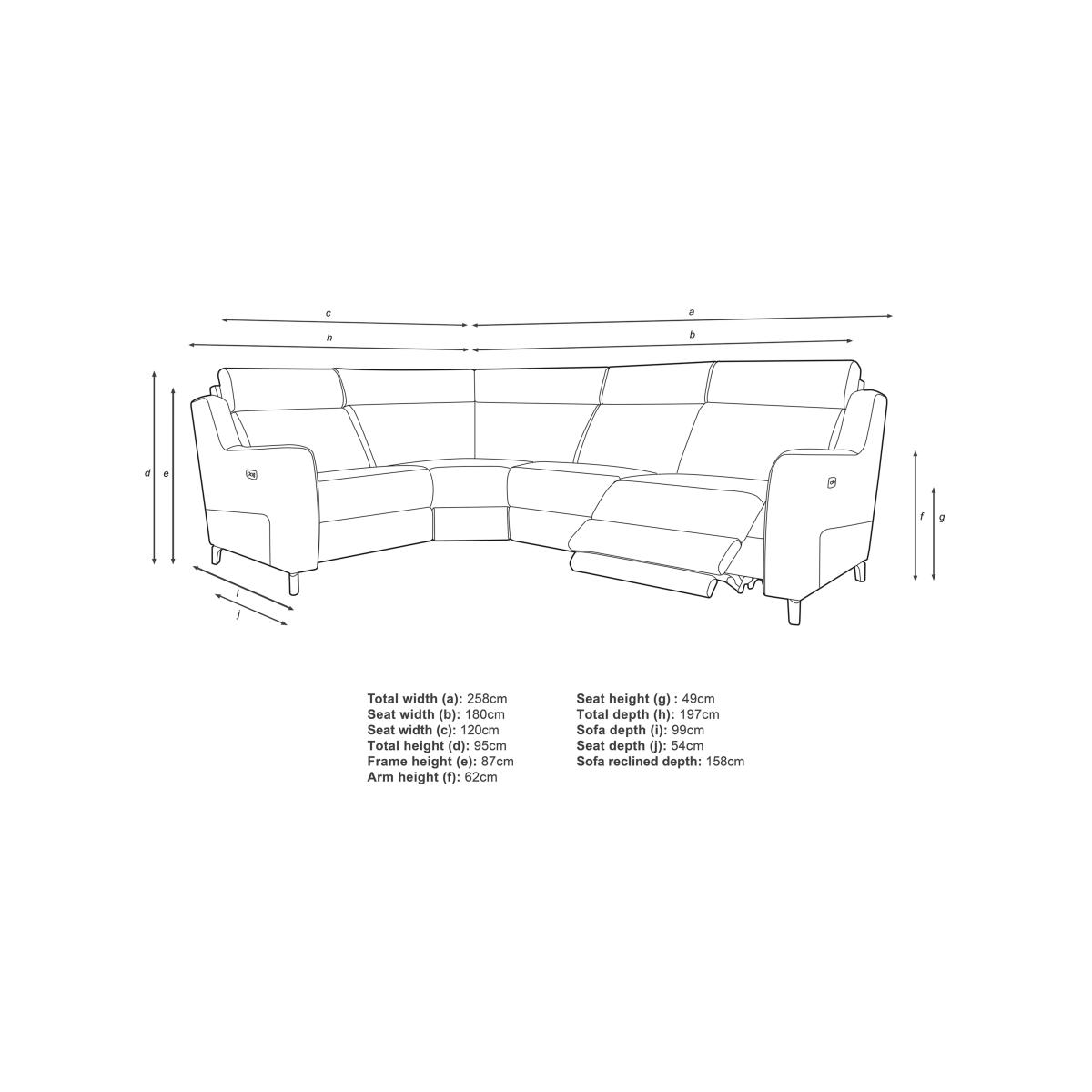 John Lewis Elevate Large 4 Seater Power Recliner Corner Sofa, Metal Leg – image 7